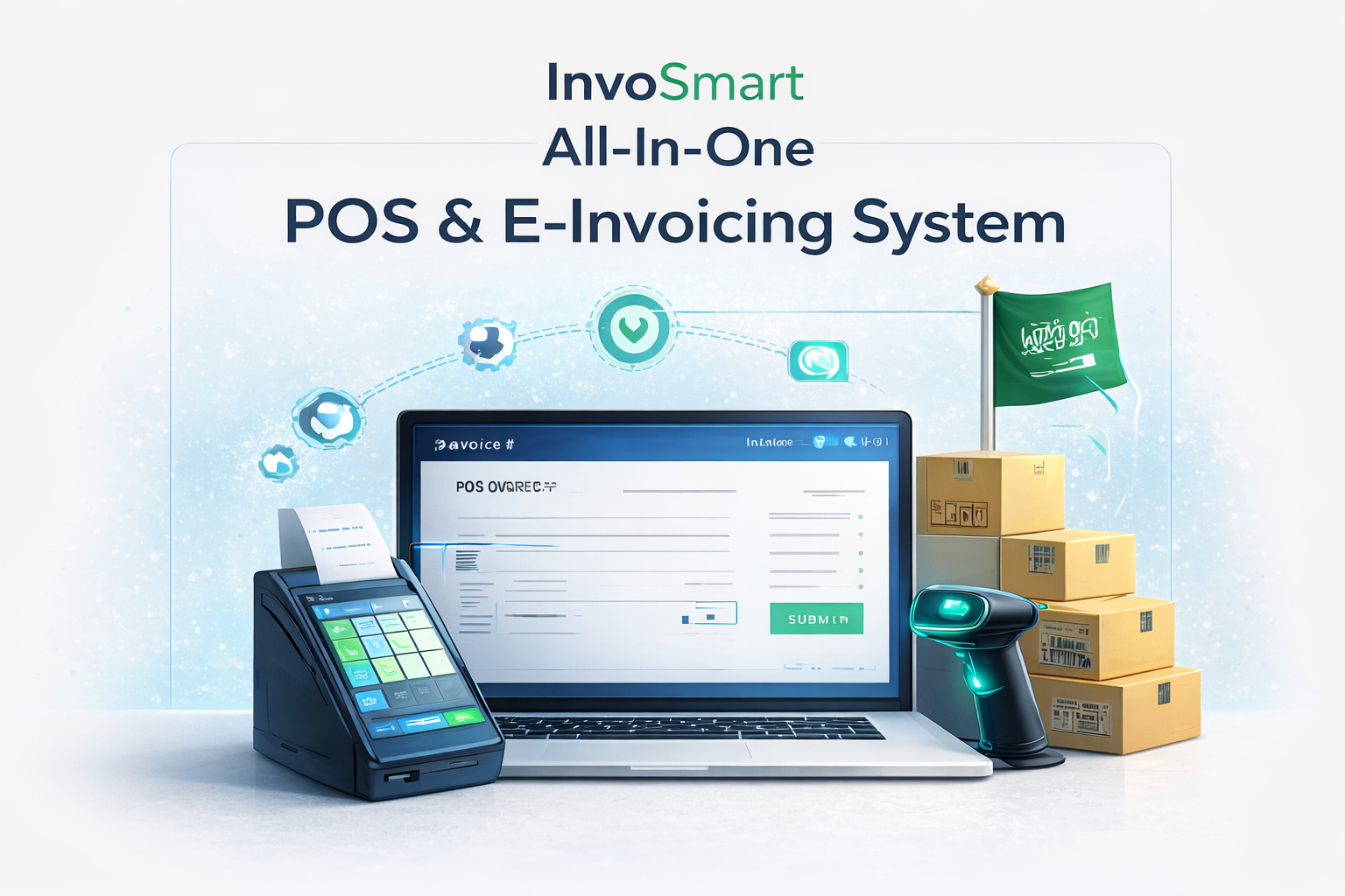 InvoSmart POS and e-invoicing illustration light mode